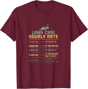 Funny Lawn Mowing Quote Lawn Care Mower Lawn Mowing T-Shirt - T-Shirt | Maroon