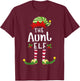 Aunt Christmas Elf Matching Pajama X-Mas Party T-Shirt - T-Shirt | Maroon