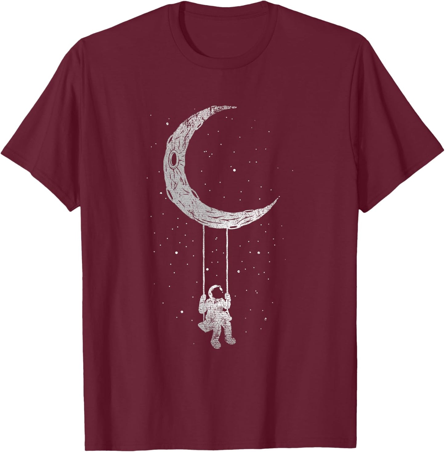 Space Scientist Moon Swing Gift Astronaut T-Shirt - T-Shirt | Maroon
