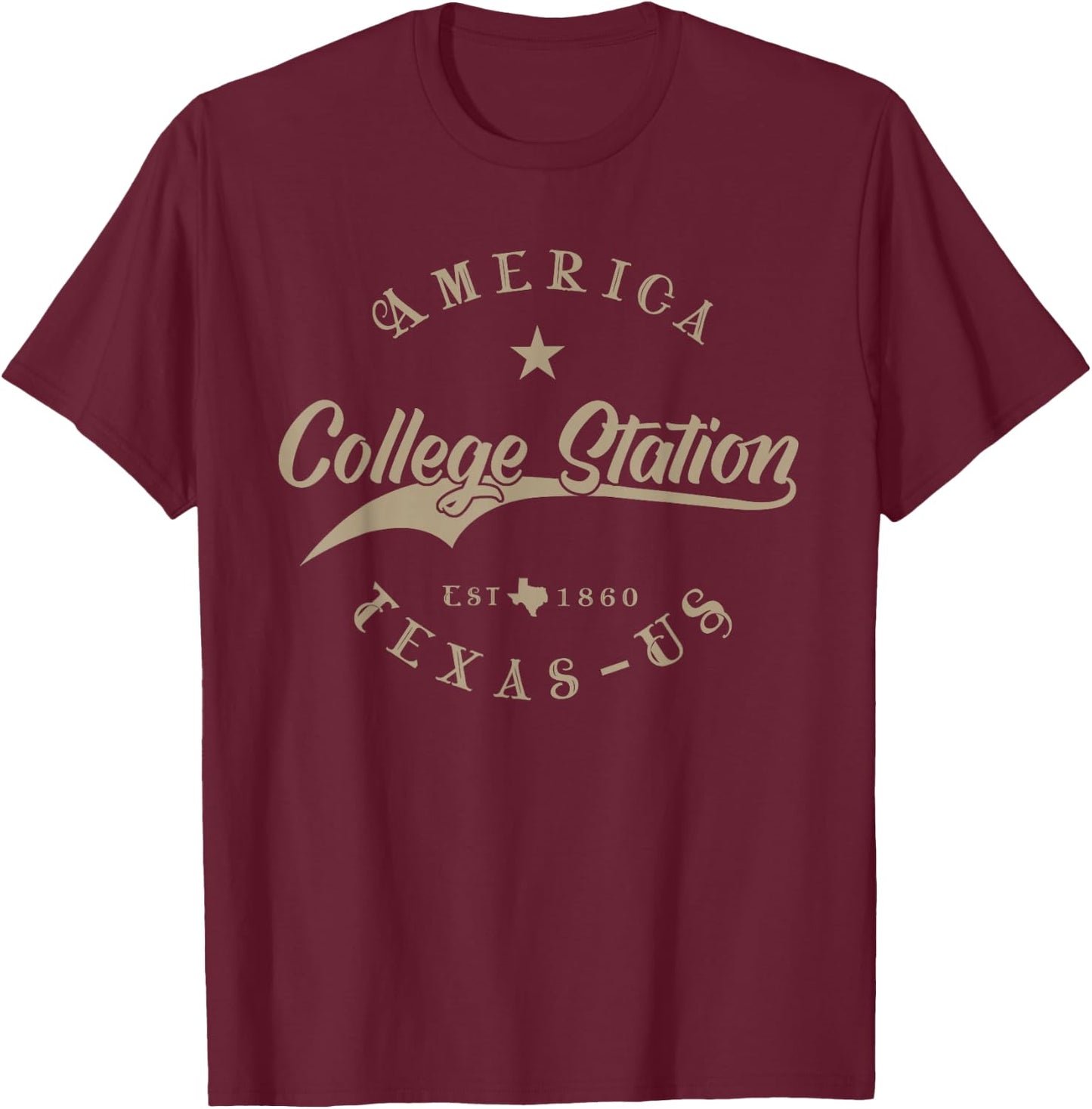 College Station TX | Texas T-Shirt - T-Shirt | Maroon
