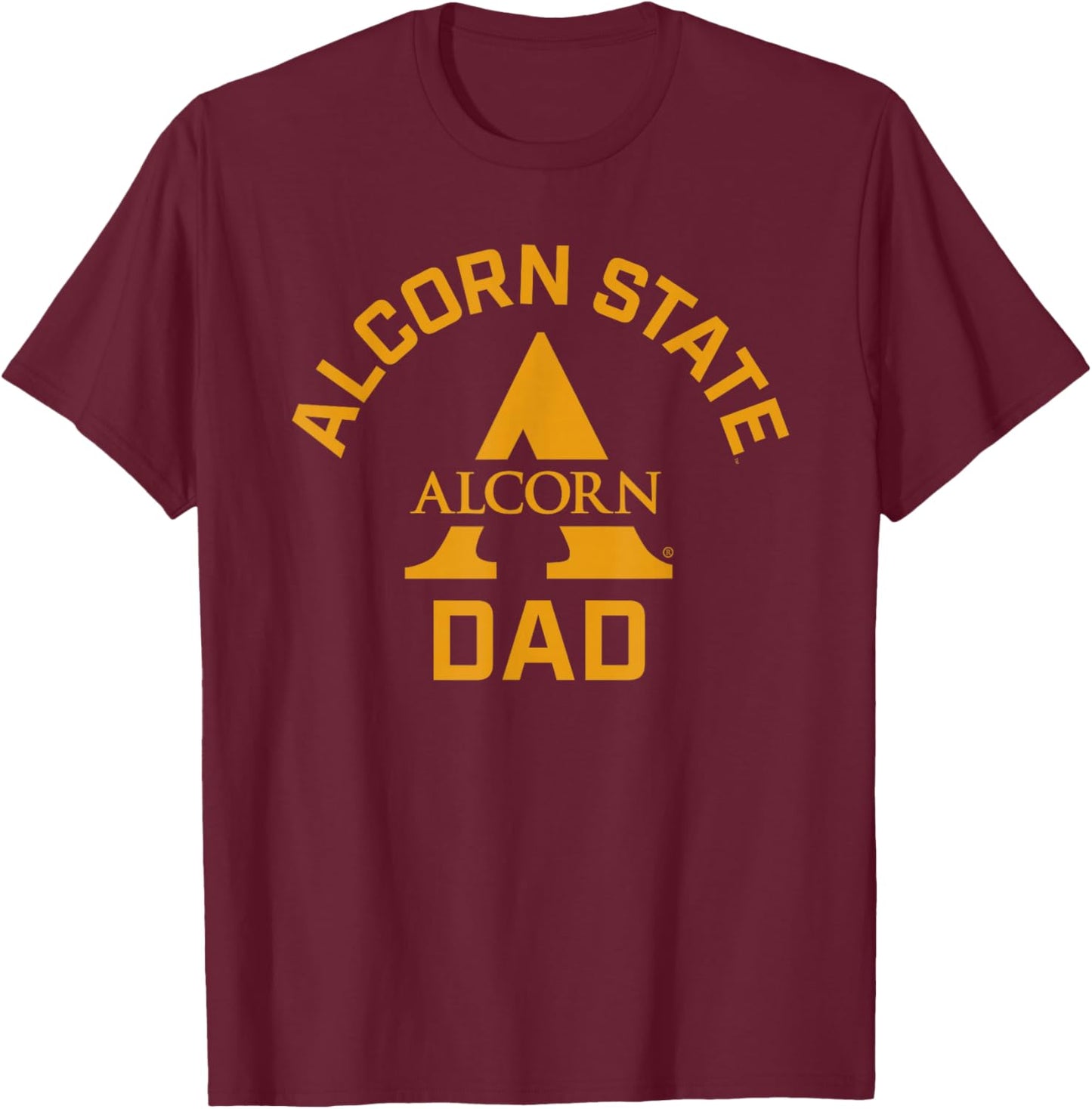 Alcorn State University Braves Arched Dad T-Shirt - T-Shirt | Maroon