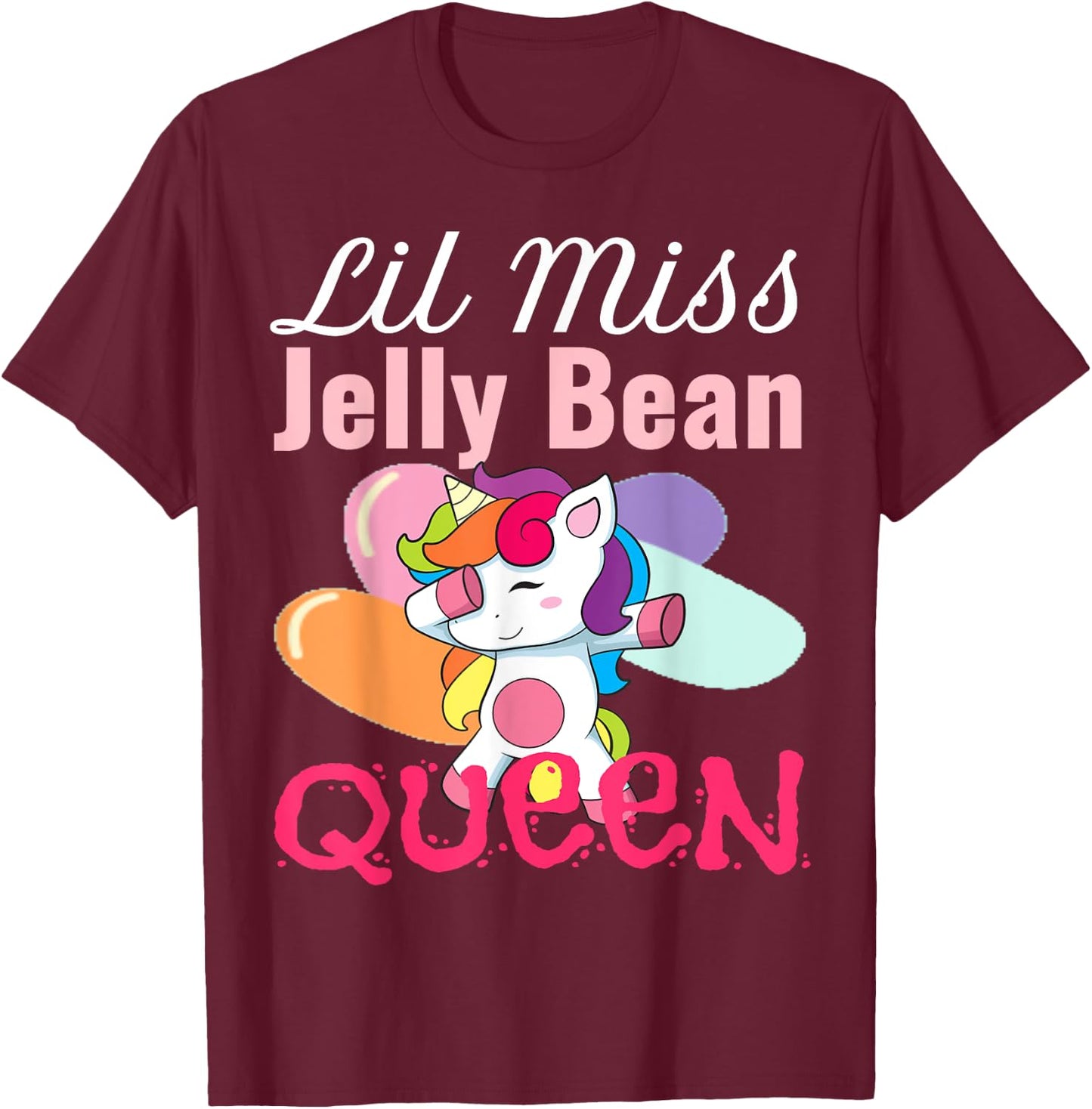 Easter Shirt for Girls Youth Kids Jelly Bean Funny Gift T-Shirt - T-Shirt | Maroon