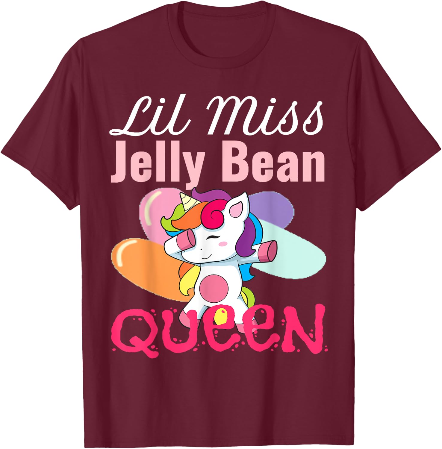 Easter Shirt for Girls Youth Kids Jelly Bean Funny Gift T-Shirt - T-Shirt | Maroon