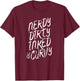 Nerdy Dirty Inked & Curvy - Tattoo Woman Girl Nerd T-Shirt - T-Shirt | Maroon