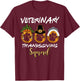 Veterinary Thanksgiving Squad Group Family Gifts T-Shirt - T-Shirt | Maroon