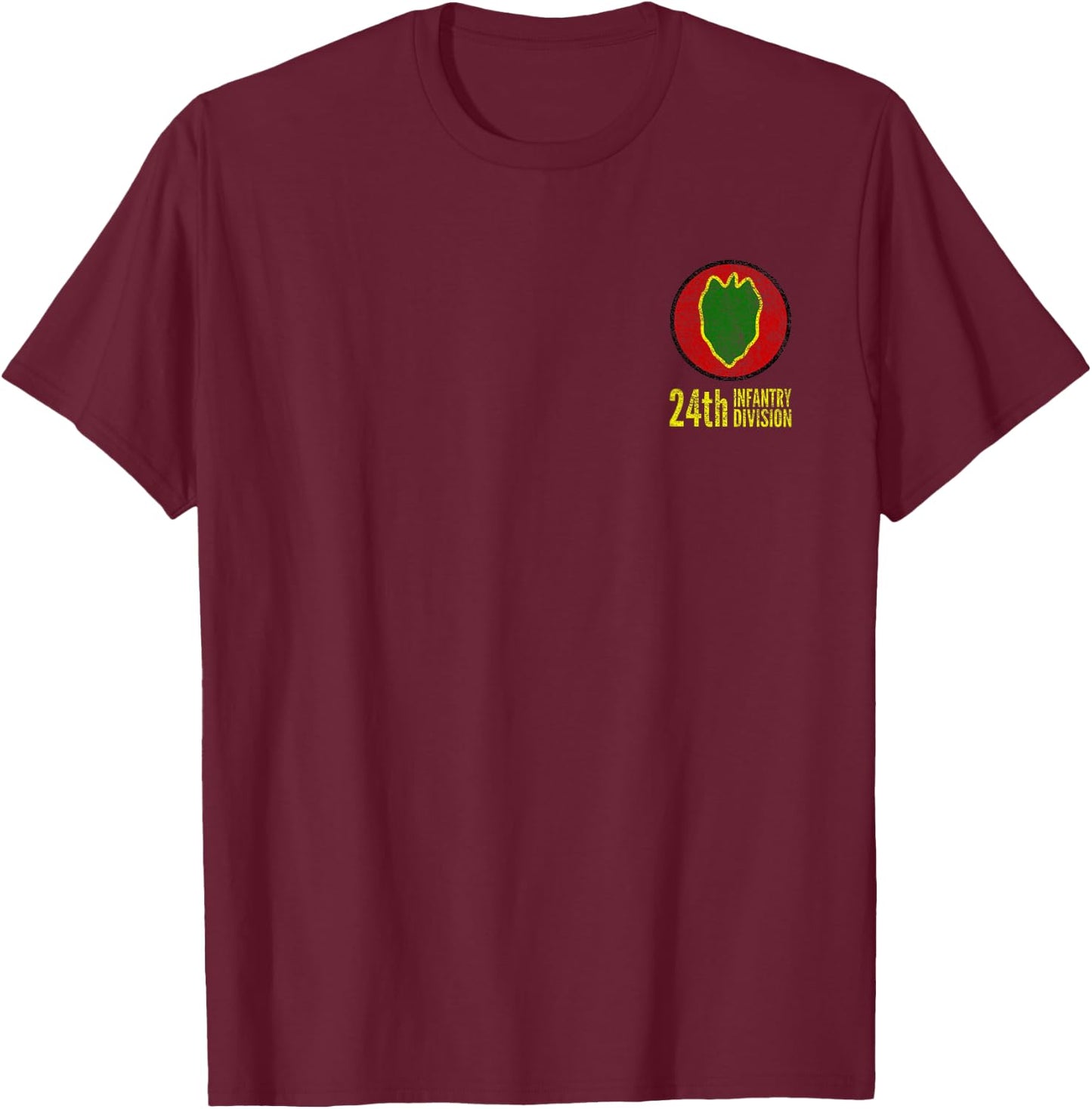 24th Infantry Division Twenty Fourth Army T-Shirt - T-Shirt | Maroon