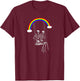 Skeleton Rainbow Swing Funny Spooky Halloween Costume Design T-Shirt - T-Shirt | Maroon