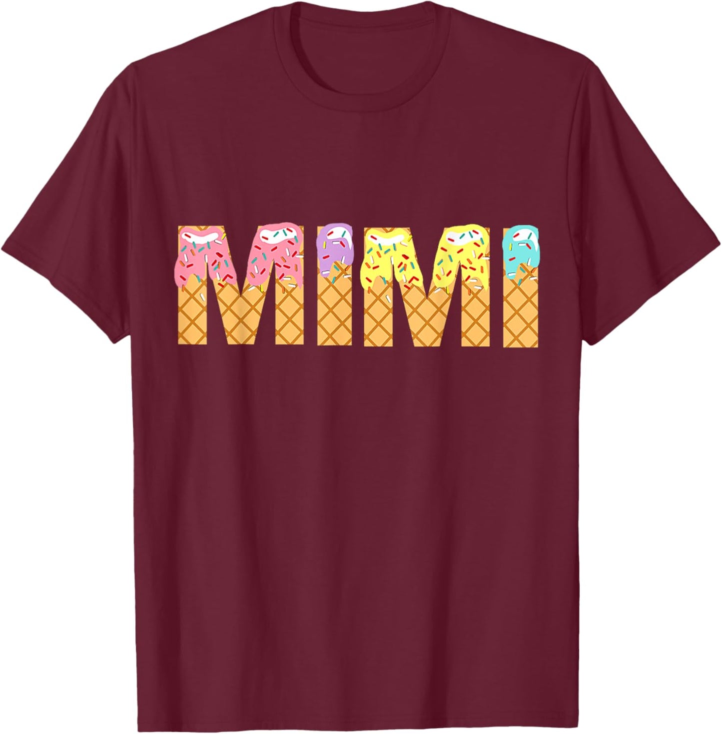 Mimi Of The Sweet One Ice Cream 1st First Birthday Family T-Shirt - T-Shirt | Maroon