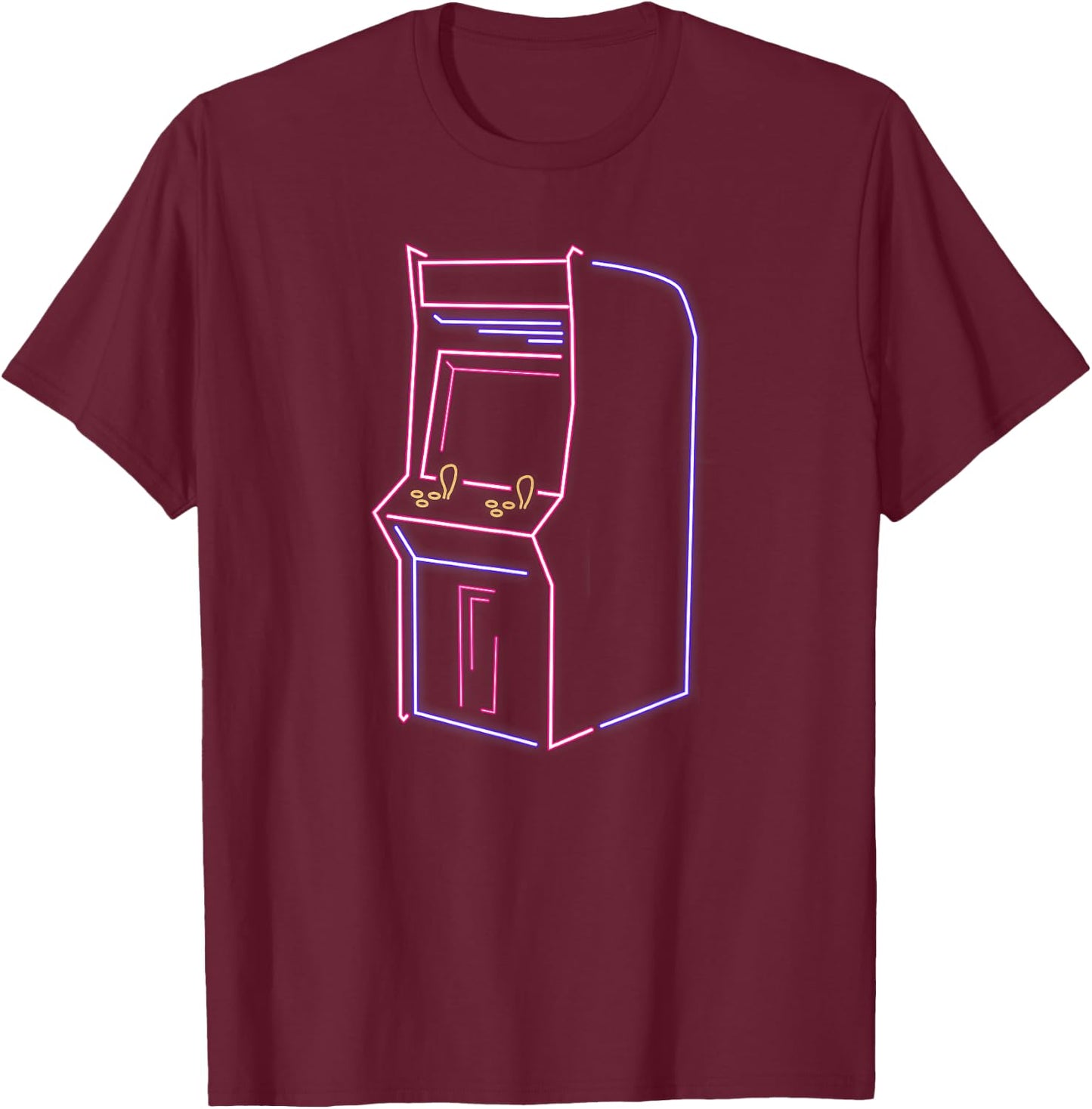 Arcade Video Gamer Game Machine Vintage 80S 90S Retro T-Shirt - T-Shirt | Maroon