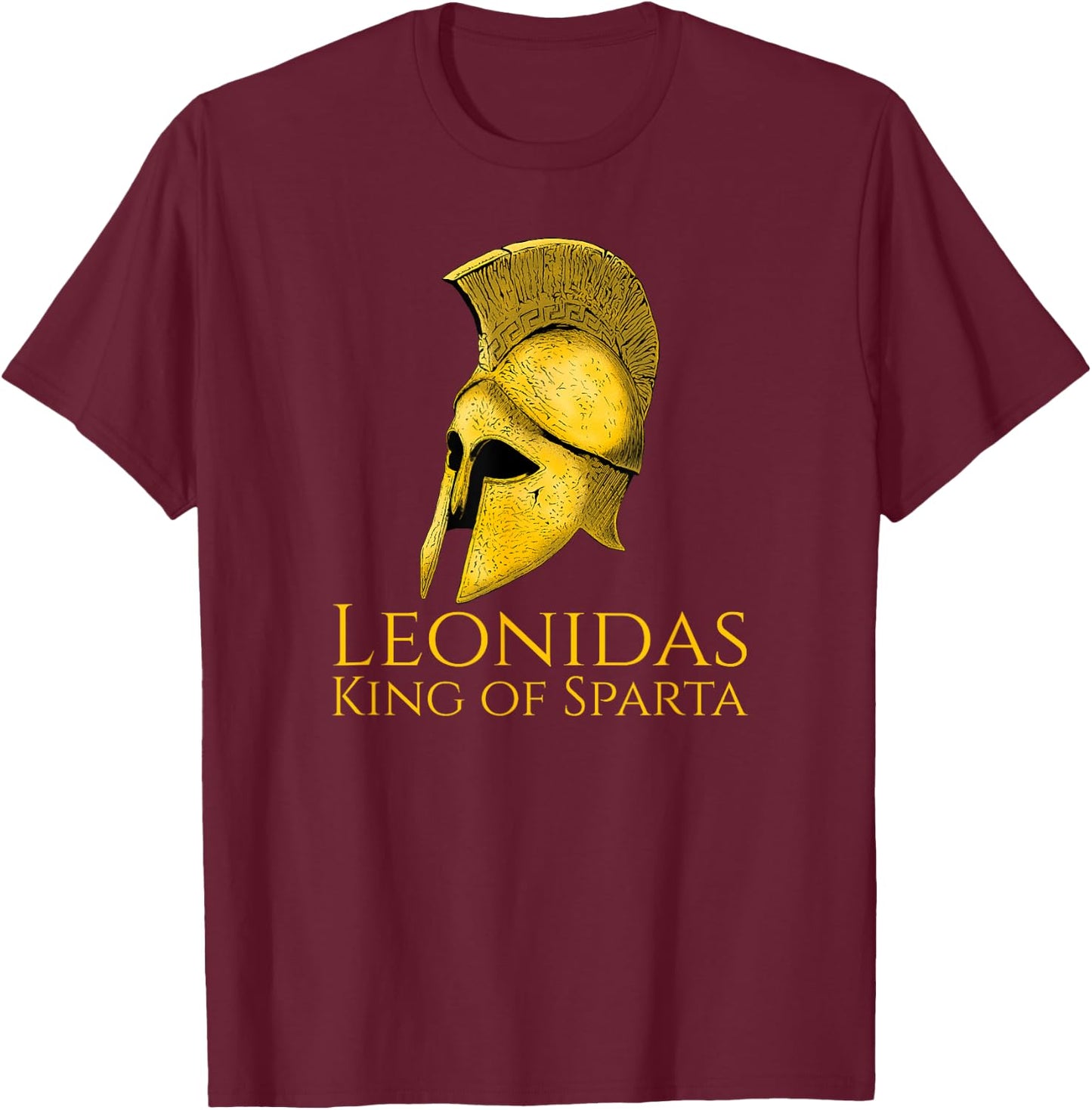 Ancient Classical Greek History Leonidas King Of Sparta T-Shirt - T-Shirt | Maroon