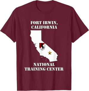 Fort Irwin Military Base - Army Post in California design T-Shirt - T-Shirt | Maroon