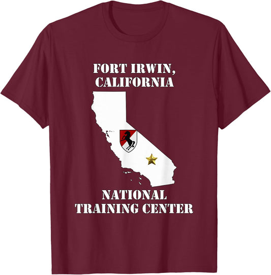 Fort Irwin Military Base - Army Post in California design T-Shirt - T-Shirt | Maroon