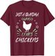 Just A Grandma Who Loves Chickens T-Shirt - T-Shirt | Maroon