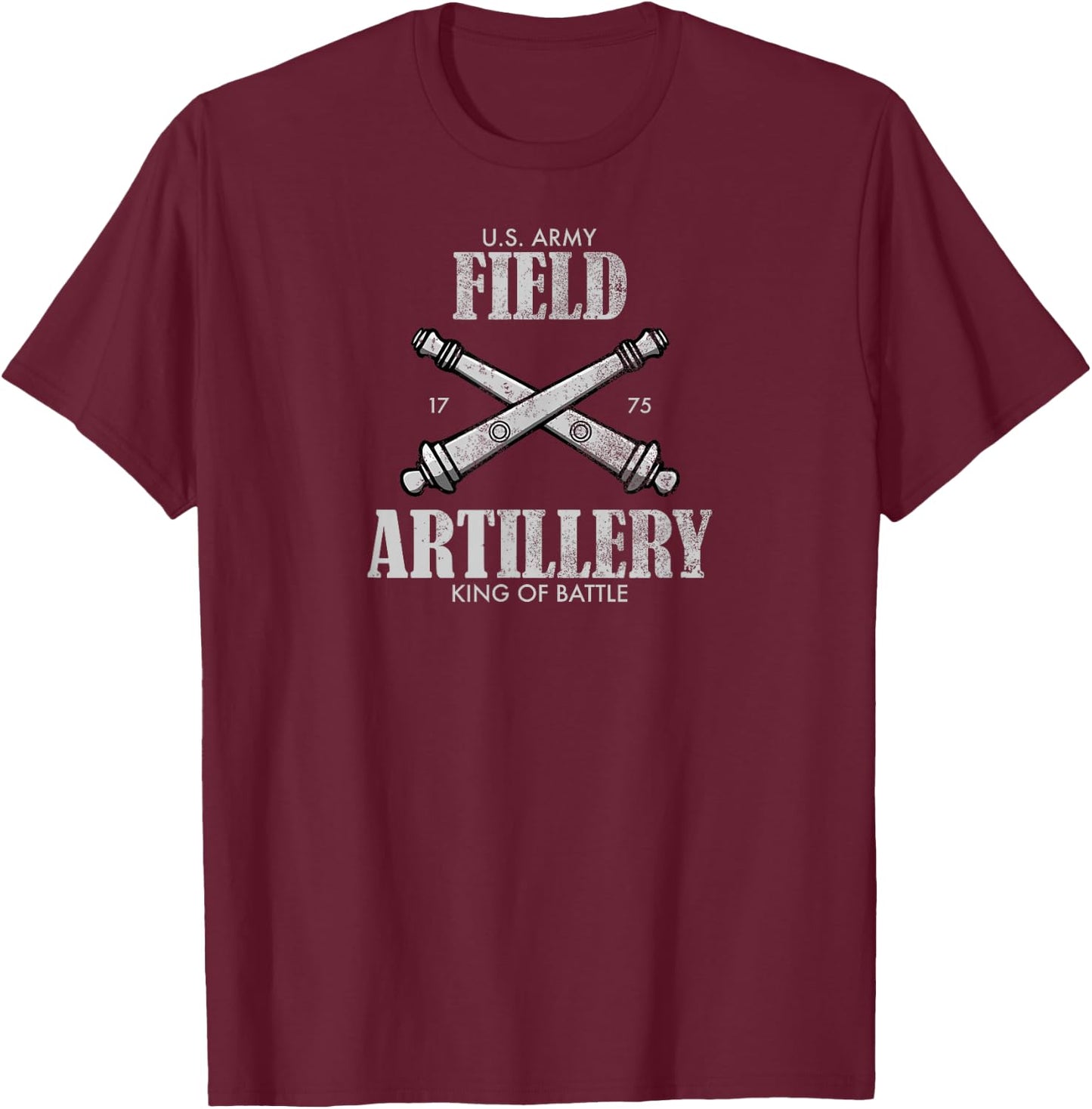Field Artillery (distressed) T-Shirt - T-Shirt | Maroon