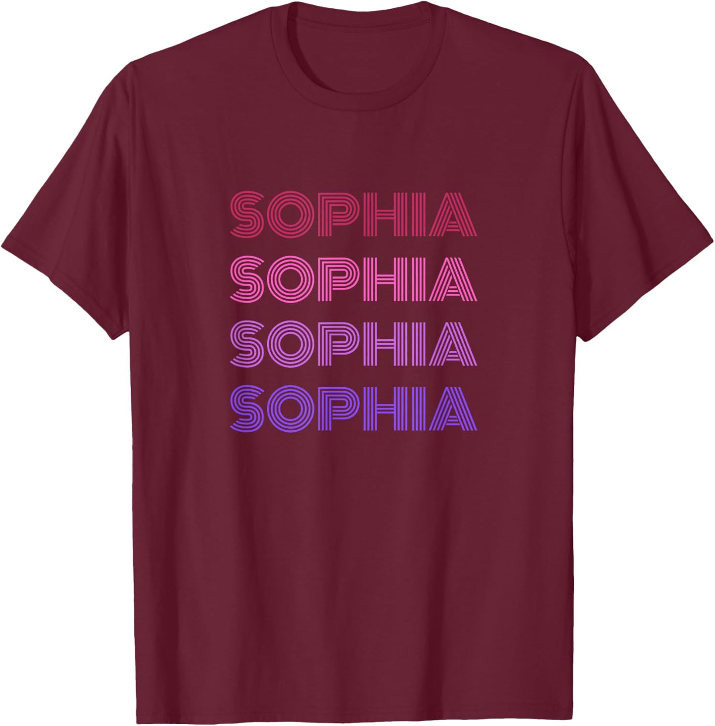 Funny Sophia first given name is Pride Vintage distressed T-Shirt - T-Shirt | Maroon