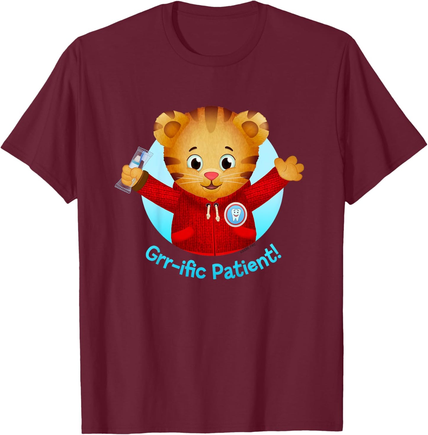 Daniel Tiger's Neighborhood: Grr-ific Patient T-Shirt - T-Shirt | Maroon