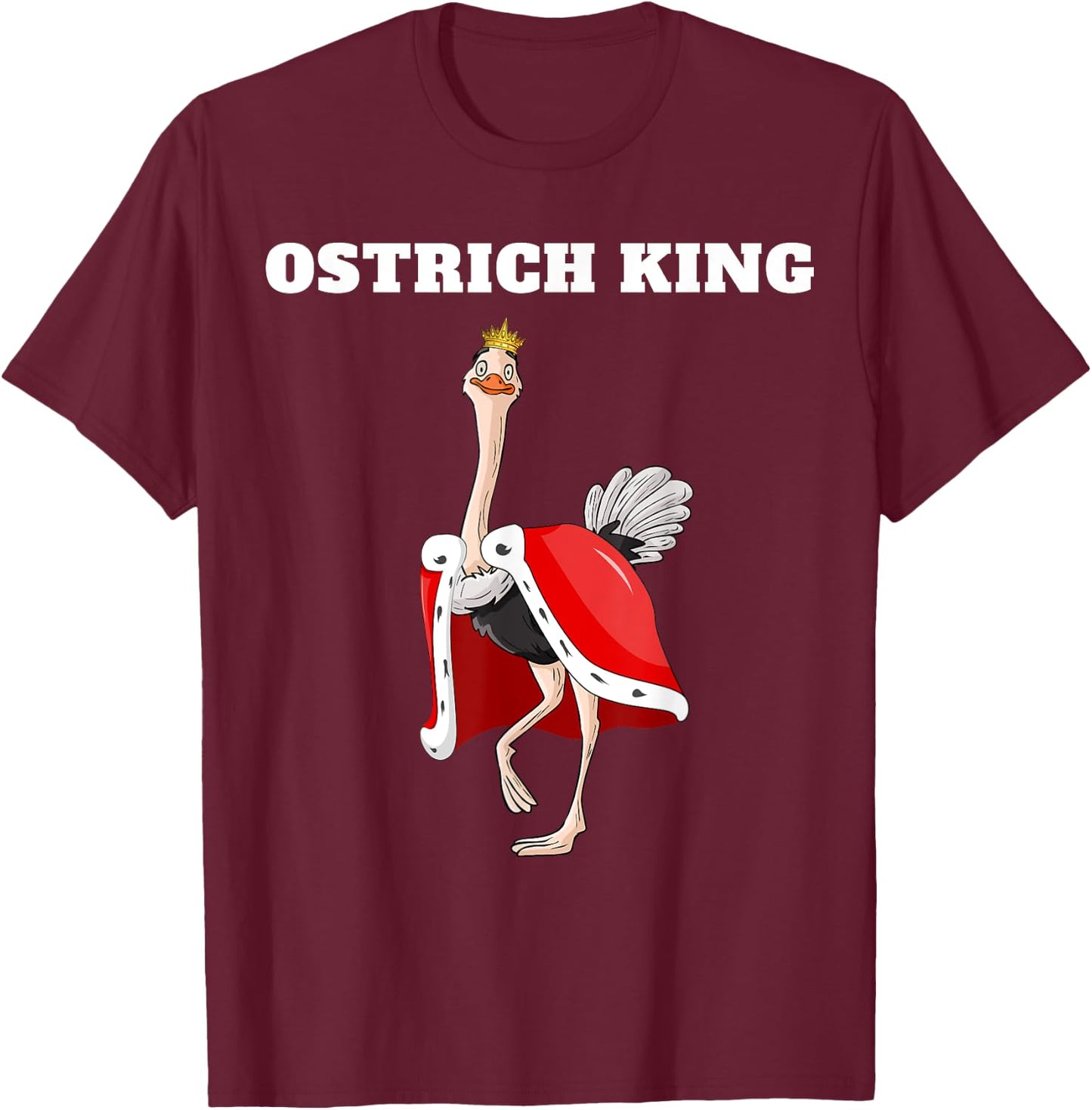 Ostrich King | Ostrich | Boys Ostrich T-Shirt - T-Shirt | Maroon
