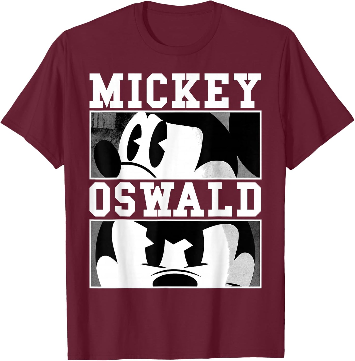 Disney Epic Mickey and Oswald Panels T-Shirt - T-Shirt | Maroon