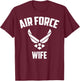 Cool Air Force Wife Gift | Best Proud Veteran Military Women T-Shirt - T-Shirt | Maroon