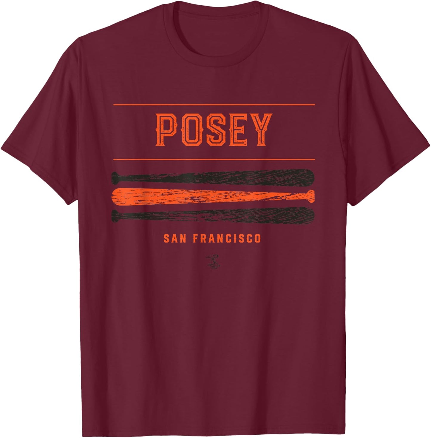 Buster Posey Vintage Baseball Bat Gameday T-Shirt - T-Shirt | Maroon