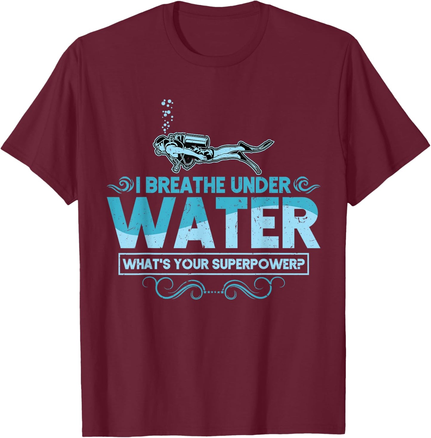 Scuba Diving Shirt Men Women Scuba Diver Gift Ocean Lover T-Shirt - T-Shirt | Maroon