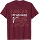 Head Neck Cancer Fighter Chemo Gift White Burgundy Ribbon T-Shirt - T-Shirt | Maroon