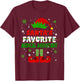 Santa's Favorite Medical Assistant Funny Christmas Gifts T-Shirt - T-Shirt | Maroon