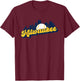 Milwaukee Baseball Vintage City Skyline Retro Baseball Lover T-Shirt - T-Shirt | Maroon