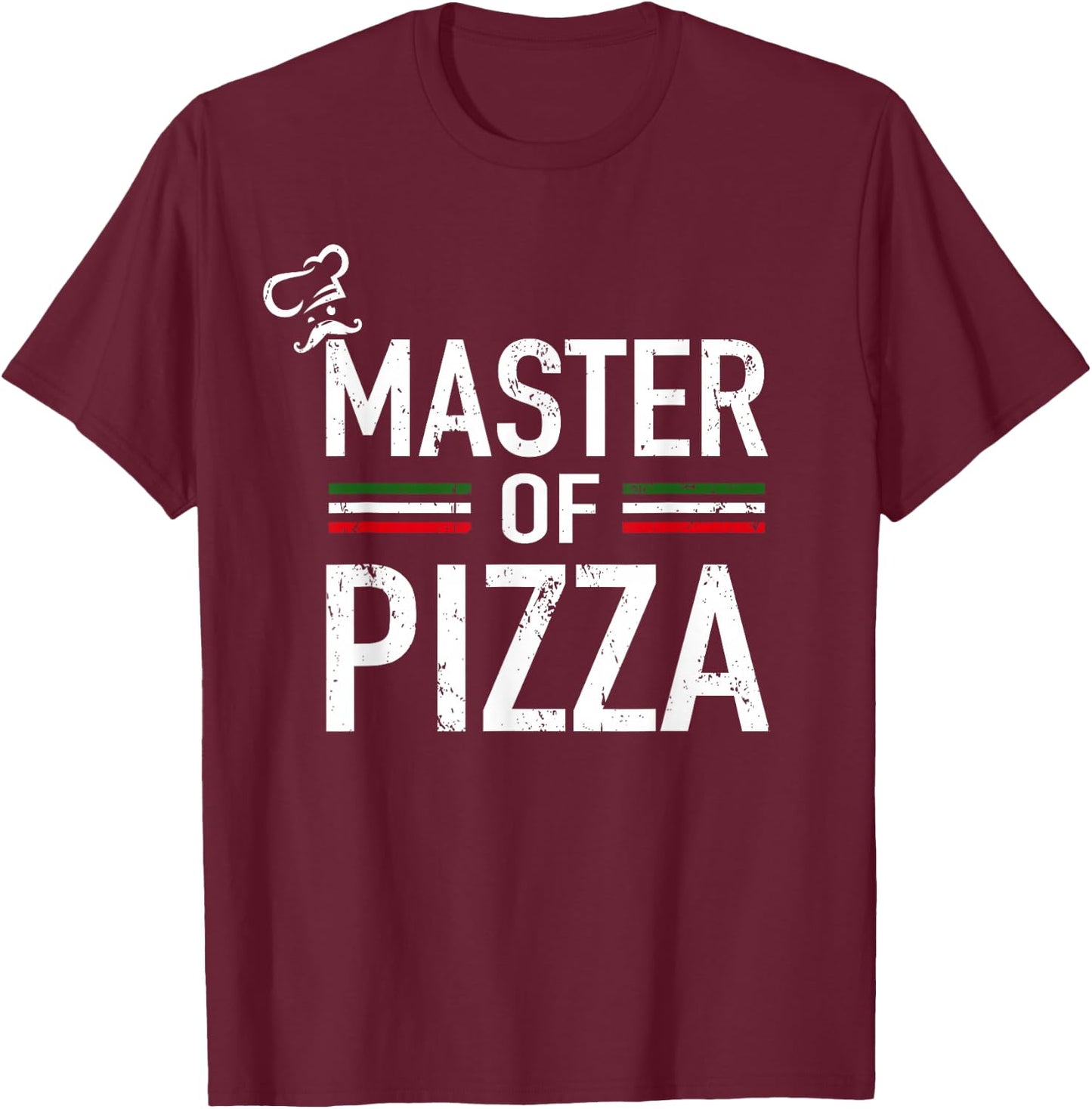 Master Of Pizza - Italy Pizza Master - Pizza Cooking Chef T-Shirt - T-Shirt | Maroon