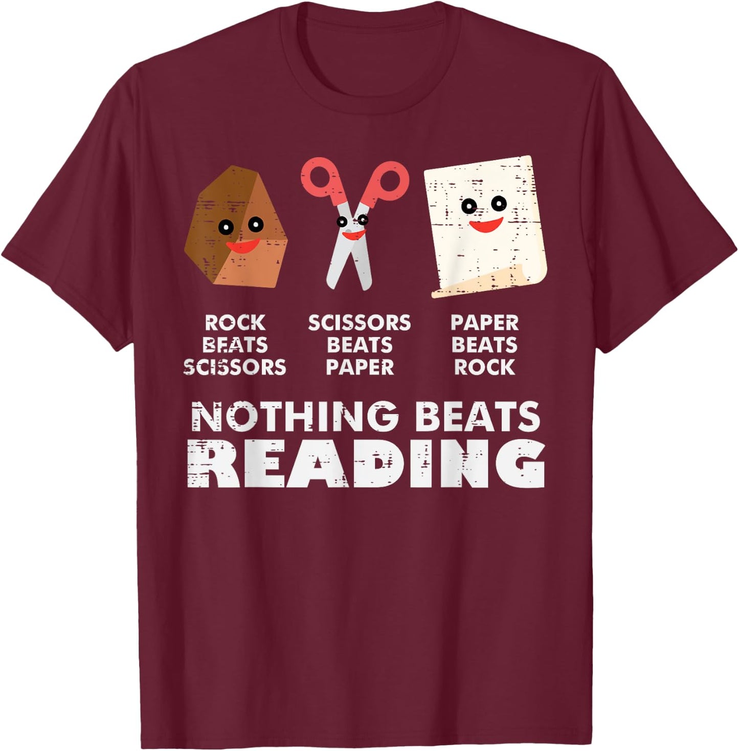 Nothing Beats Reading Book Librarian Across America Kids T-Shirt - T-Shirt | Maroon