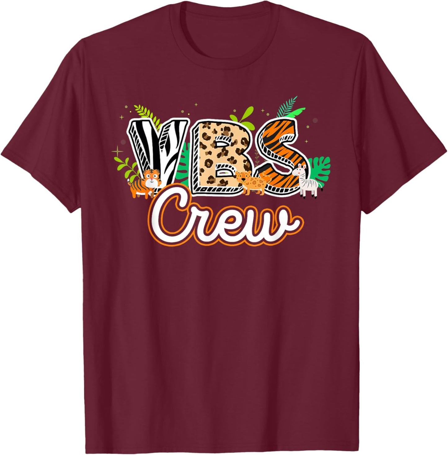 Vbs Crew Vbs 2024 Vacation Bible School Jungle Adventures T-Shirt - T-Shirt | Maroon