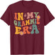 In My Grammie Era Christmas Flower Butterfly Xmas Holida T-Shirt - T-Shirt | Maroon