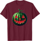 Spooky Summer Watermelon Jack-O-Lantern Halfway to Halloween T-Shirt - T-Shirt | Maroon