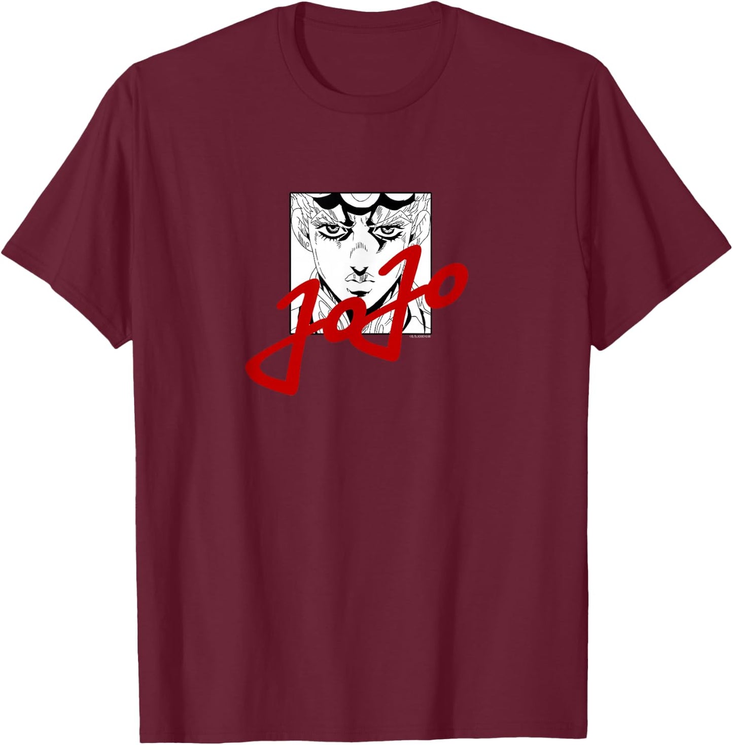 JoJo's Bizarre Adventure Giorno JoJo Script Anime T-Shirt - T-Shirt | Maroon