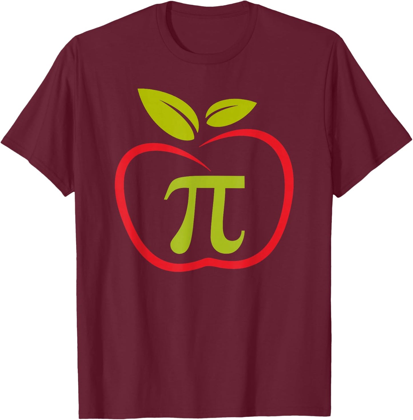 Apple Pi - Apple Pie - Funny Pi day math pun - Mathematics T-Shirt - T-Shirt | Maroon