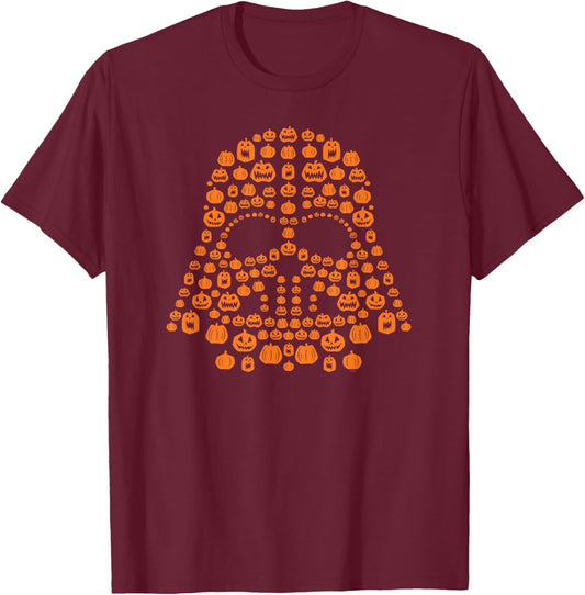 Star Wars Halloween Darth Vader Jack-o’-Lantern Pumpkins T-Shirt - T-Shirt | Maroon