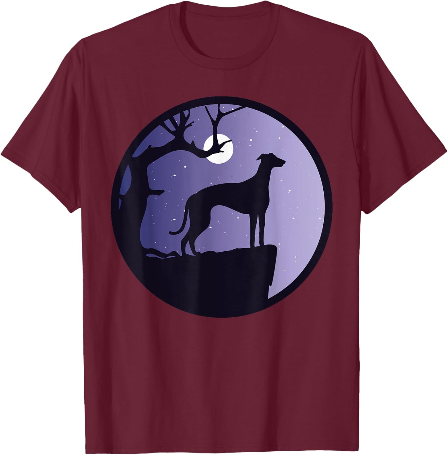 Greyhound Grey-Dog Italian-Greyhound T-Shirt - T-Shirt | Maroon
