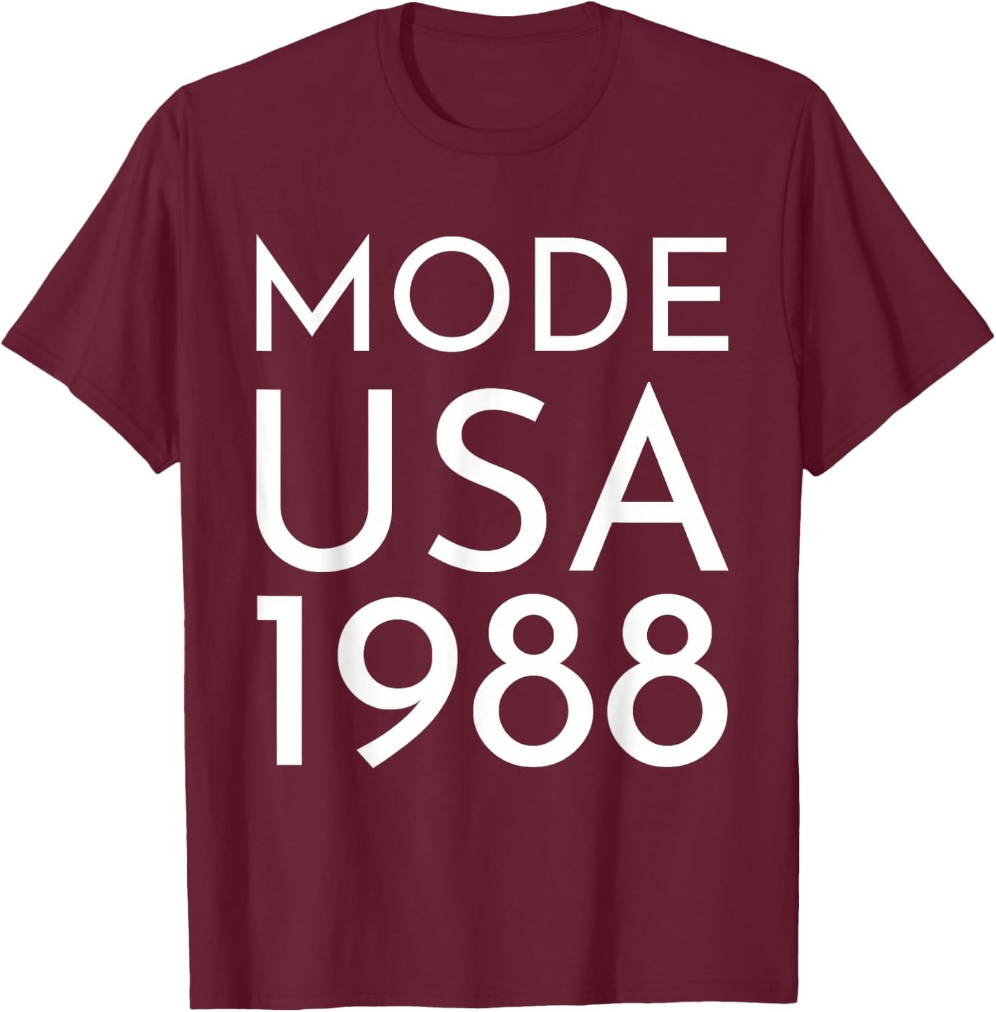Fashion USA 1988 Mass Tour T-Shirt - T-Shirt | Maroon