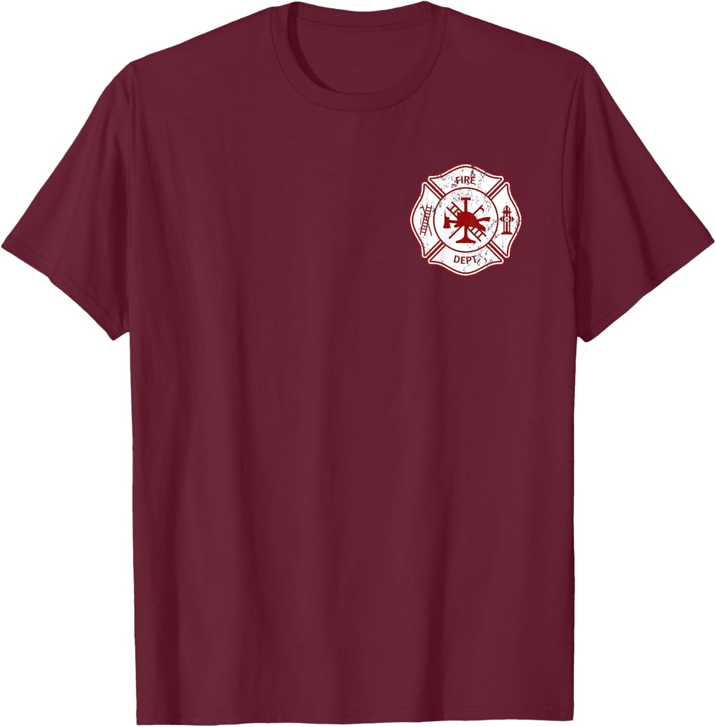 Proud Firefighter Fireman Fire Rescuer Firefighters T-Shirt - T-Shirt | Maroon