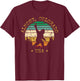 Almont Colorado USA Sasquatch Peace Sign Bigfoot Design T-Shirt - T-Shirt | Maroon