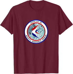 Apollo 15 Mission Patch Insignia Space Exploration T-Shirt - T-Shirt | Maroon