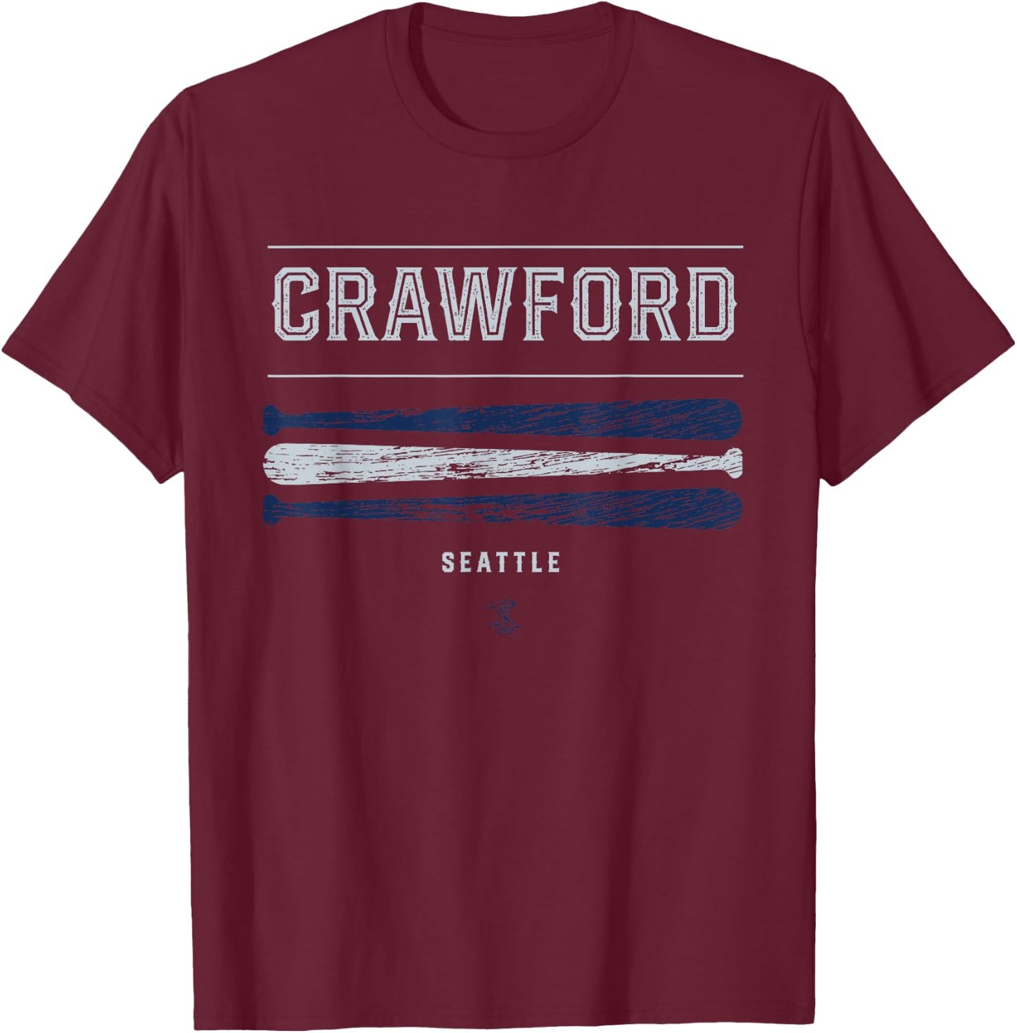 J P Crawford Vintage Baseball Bat Gameday T-Shirt - T-Shirt | Maroon