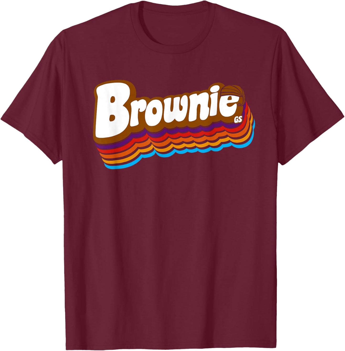 Girls Brownie Retro Troop | Scouting T-Shirt - T-Shirt | Maroon