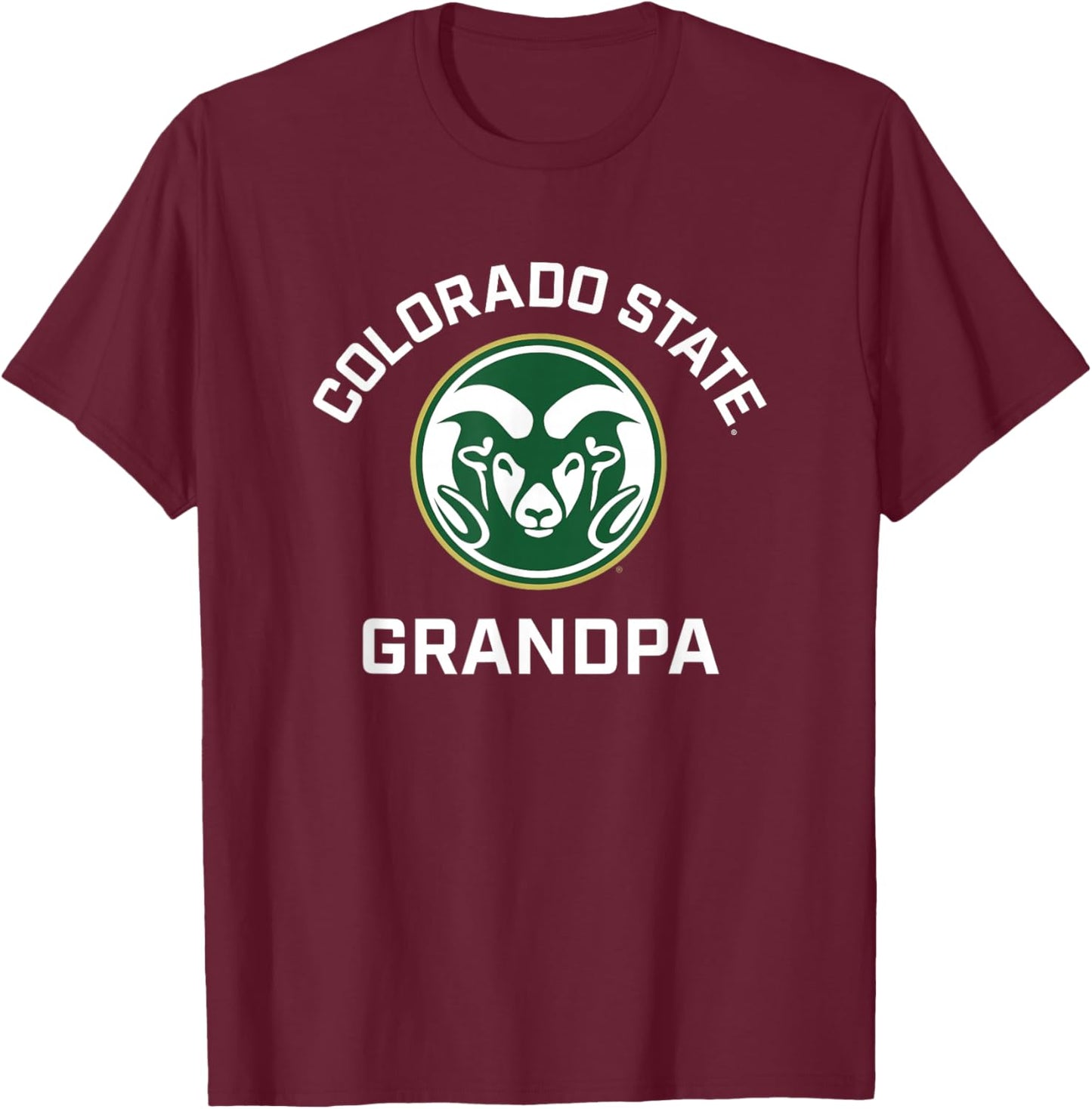 Colorado State University Rams Arched Grandpa T-Shirt - T-Shirt | Maroon