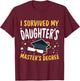 I Survived My Daughter's Master's Degree Happy Senior 2025 T-Shirt - T-Shirt | Maroon