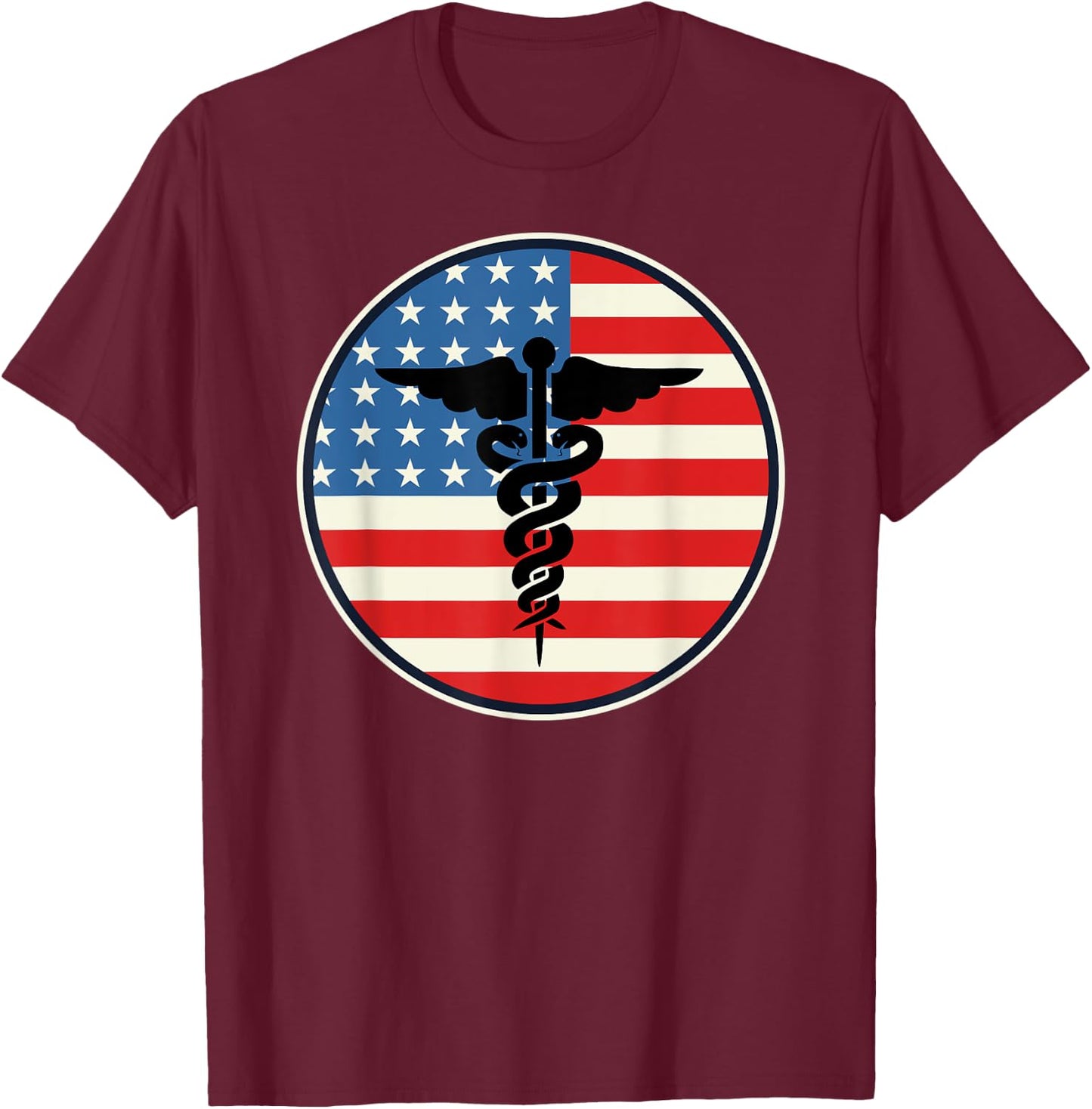 Pharmacist Pharmacy Technician Patriotic US Flag 4th Of July T-Shirt - T-Shirt | Maroon