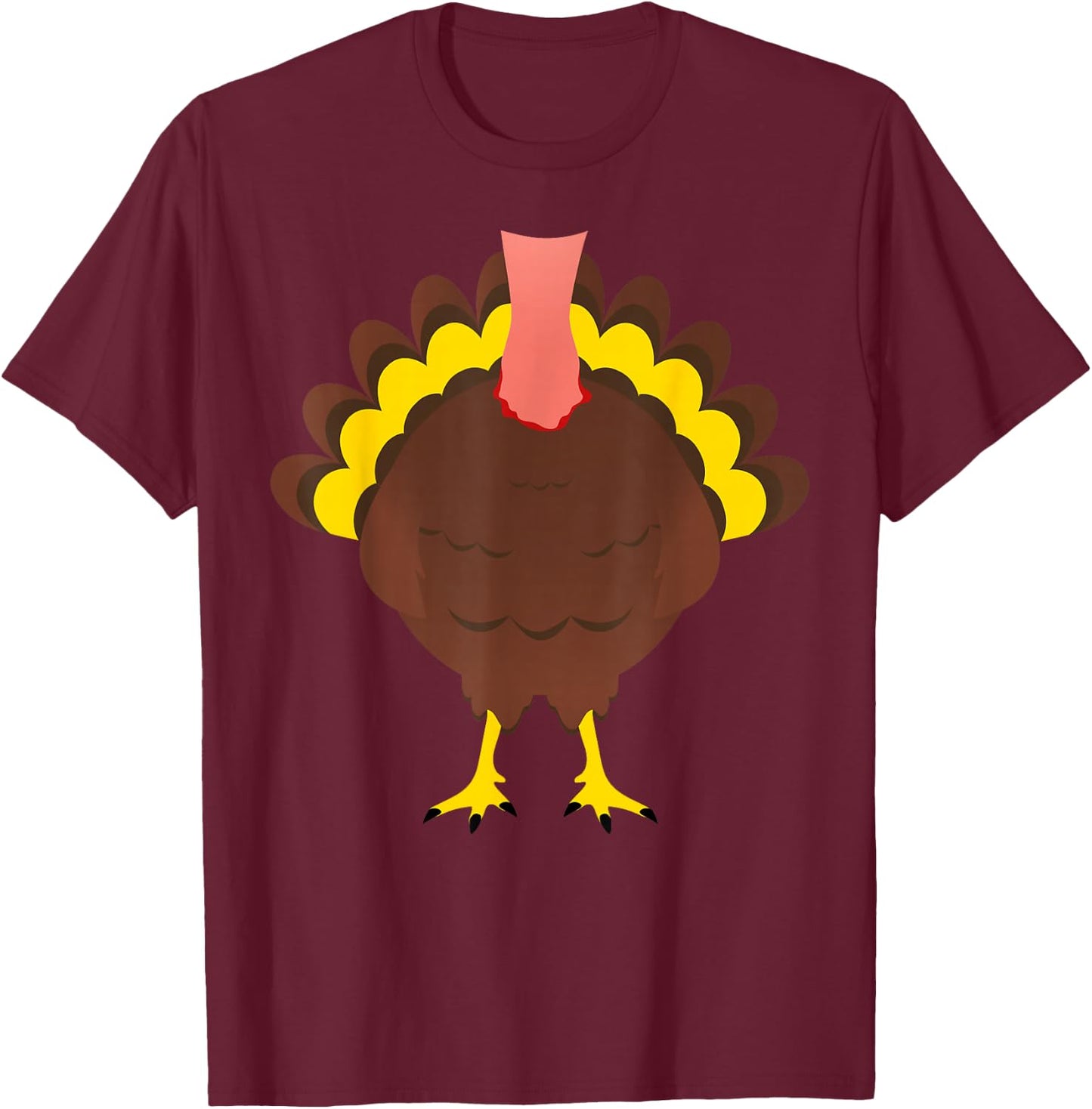 Turkey Shirt Adult Kids Men Women Turkey Costume T-Shirt - T-Shirt | Maroon