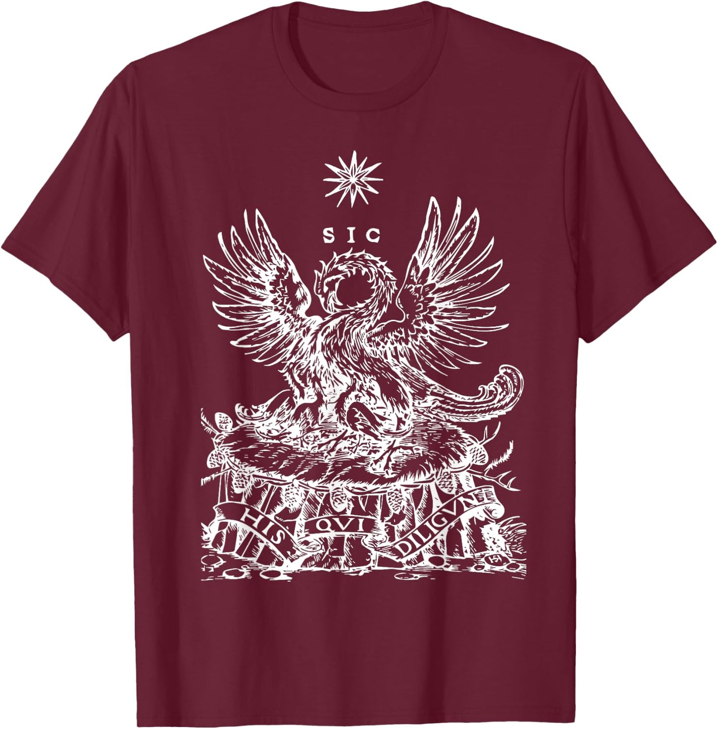 Pelican in Her Piety Traditional Latin Mass Catholic Symbols T-Shirt - T-Shirt | Maroon