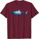 Men Women Boy Girl | Sharks Apparel Gifts Vintage Shark Silhouette | Hammerhead Shark Tiger Shark , Black, Small T-Shirt - T-Shirt | Maroon
