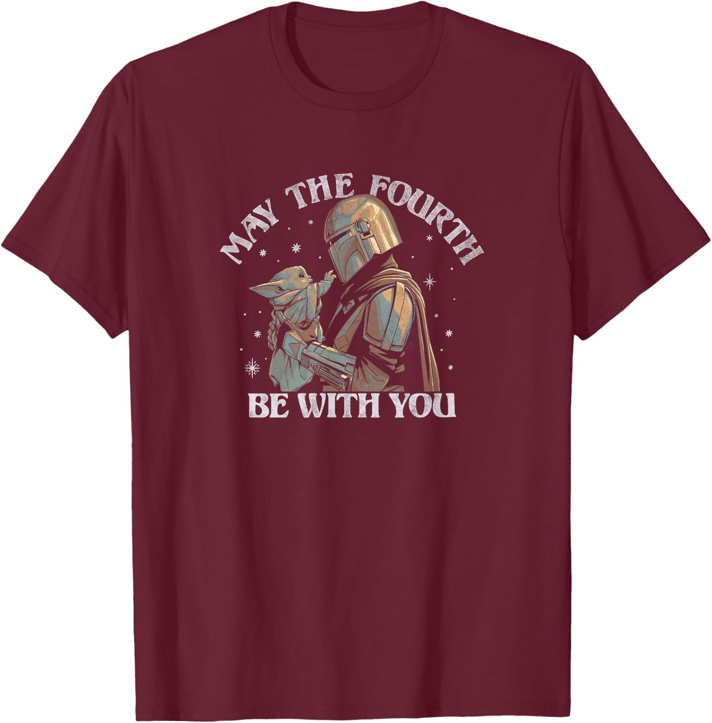Star Wars The Mandalorian May The Fourth Be With You Stamp T-Shirt - T-Shirt | Maroon
